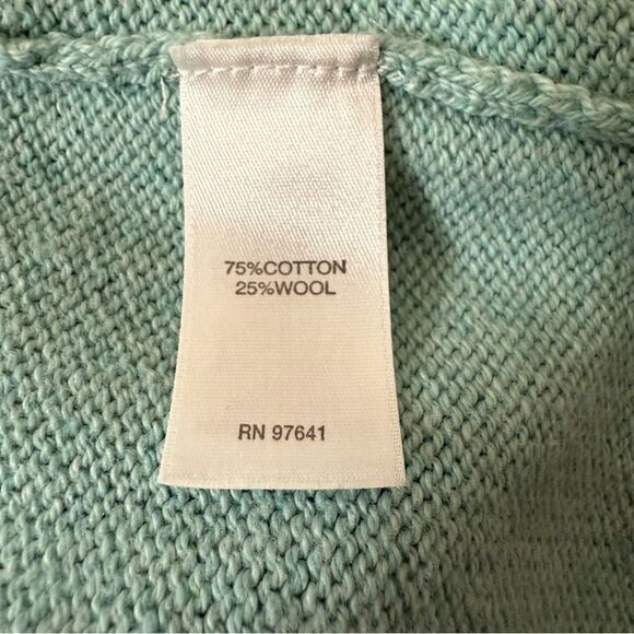 J Jill Pure Sweater Tunic Womens Sz XL Mint Knit Cotton Wool Pockets Pullover - Picture 7 of 10